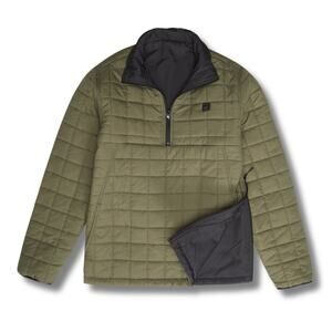 Billabong Adventure Division Boundary Reversible Puffer Jacket Olive Green L EUC